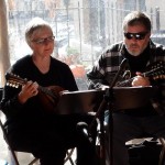 Canadian mandolinist Barbara Conrad - passing through Cincinnati, recruited to play a charity gig!